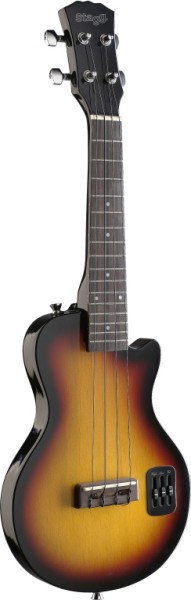 Sunburst Les Paul-Stil elektrische Ukulele mit massivem Korpus