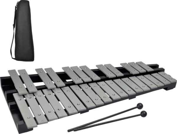 Steinbach Glockenspiel 30 silberne Klangplatten chromatisch faltbar
