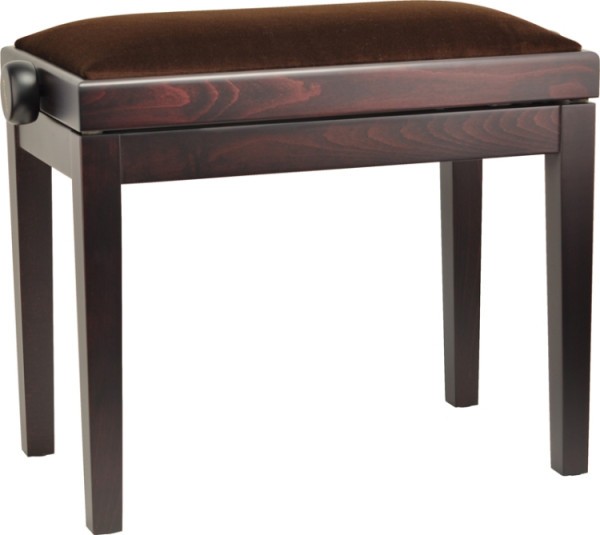 Burghardt Klavierbank B5 Rosenholz matt brauner Stoffbezug - Made in Europe