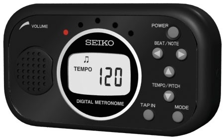 Seiko Multifunktionelles Quartz-Metronom mit Tap-Tempo Funktion