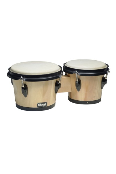 Stagg BW-100-N 6,5 Zoll + 7,5 Zoll Traditionelles Bongo Set Holzkessel