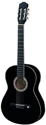 GEWApure 4/4 Konzertgitarre Almeria in schwarz getönt mit Fichtendecke