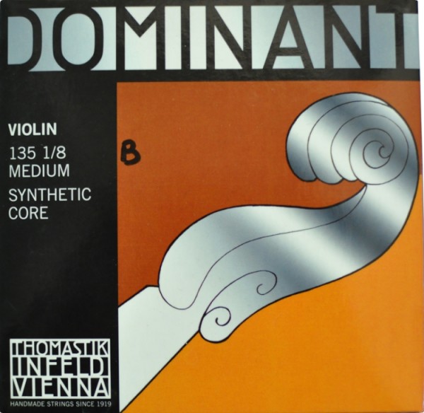 Thomastik 135BM Dominant Saitensatz 1/8 Geige/Violine E-Saite Chromstahl mittel