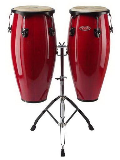 Stagg CWM-R-DA 10 Zoll +11 Zoll Congaset Holzkessel