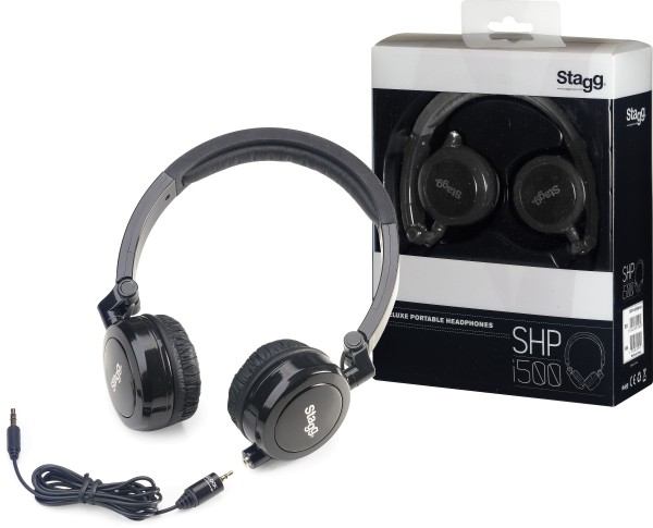 Stagg SHP-I500 BKH Deluxe Stereo Kopfhörer für mobile Geräte incl. Luxus-Transporttasche