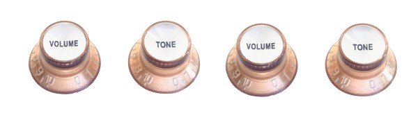 Volume- (x 2) und Tone-Potis (x2) für P-Typ E-Gitarre, Gold