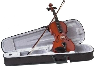 Gewa Set O. M. Moennich 1/2, vollmassive Violingarnitur aus , Ebenholzgarnitur, spielfertig