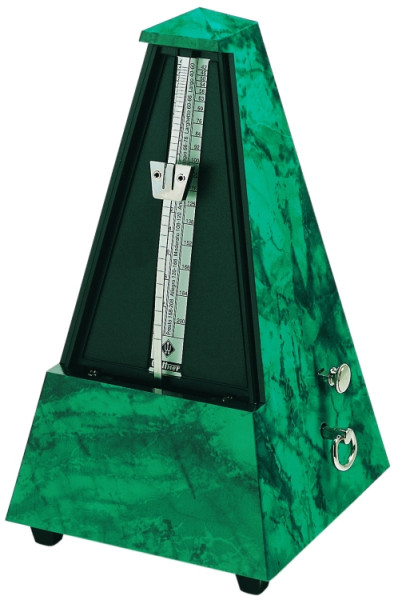 Wittner Metronom Designer-Modell marmorartig SAPHIRGRÜN mit Glocke