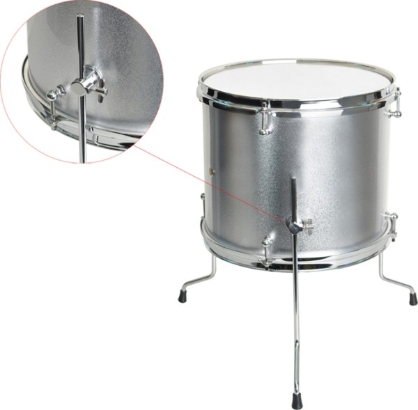 Steinbach Floor Tom 12x10 Zoll für Kinderschlagzeug silber