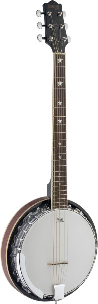 Stagg BJM30 G 6-saitiges Banjo mit Metall-Kessel Gitarrenkopfplatte u. Stimmsystem