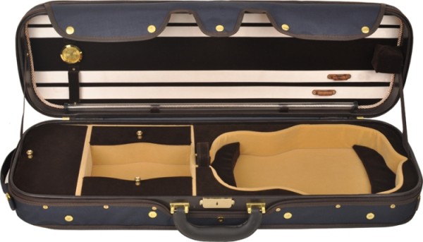 Steinbach 4/4 Geigenkoffer de Luxe Rechteckmodell in braun/beige Zierborde