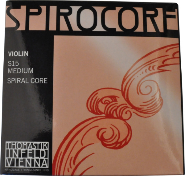 Thomastik S15 Spirocore Saitensatz 4/4 Geige/Violine Stahl E-Saite Alu umsponnen mittel