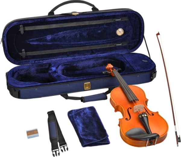 Steinbach 4/4 Geige im SET Ebenholzgarnitur wunderschön geflammt THOMASTIK DOMINANT SAITEN