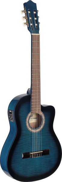 Stagg C546TCE-BLS Elektroakustik Klassik-Gitarre cutaway mit 4-Band EQ