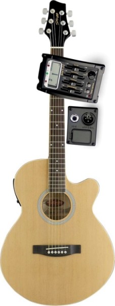 Stagg SW206CETU-N Elektroakustische Cutaway Folk-Gitarre