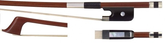 GEWA 3/4 Bassbogen Französisches Modell, Brasilholz, bessere Qualität, runde Stange