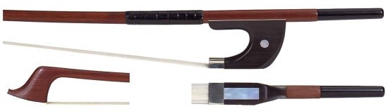 GEWA 3/4 Bassbogen Deutsches Modell, Brasilholz, bessere Qualität, runde Stange