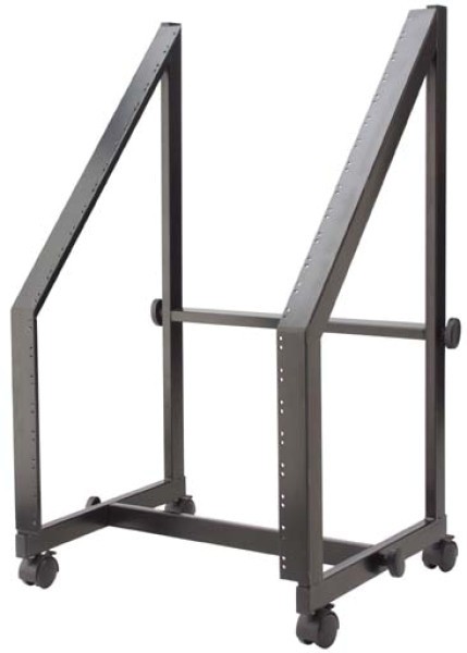 Stagg 19 Zoll Rackwagen Stahl 13 + 7 HE Studio-Rack offen Case mit Rollen