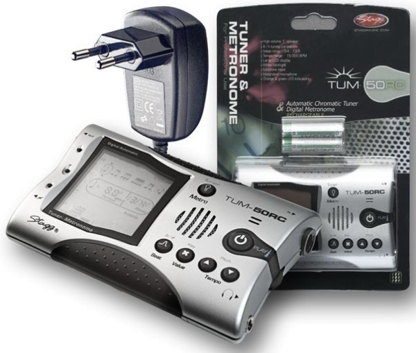 Stagg TUM-50RC SL Automatisches chromatisches Stimmgerät und Digitalmetronom silber/schwarz
