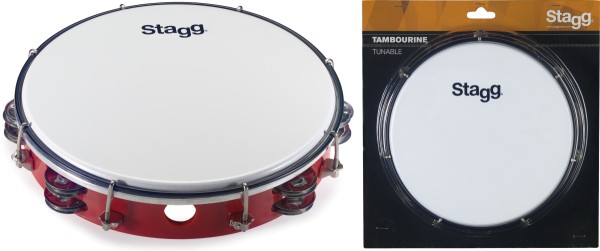 Stagg TAB-210P/RD 10 Zoll stimmbares Kunststoff Tambourin