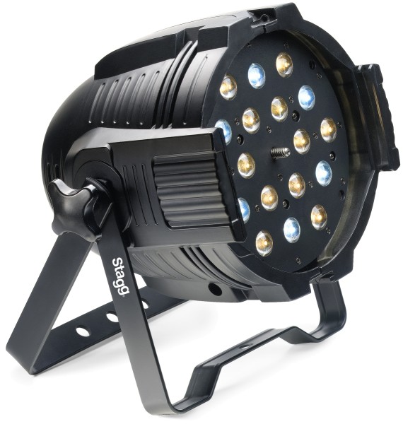 LED Spotlight m 18 x 3W kalt- und Warmweiß LEDs + motorisiertem Zoom