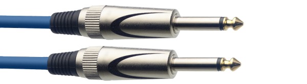 Instrumentenkabel, Klinke/Klinke (M/M), 6 m, robuste Stecker, Blau, S-Serie