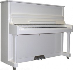 Steinbach Klavier - Weiß poliert - 123 Classic, Softclose, mit kleinen Schönheitsfehlern (102917)