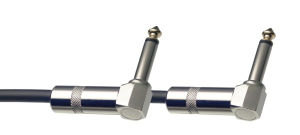 Mono Patchkabel, Klinke/Klinke (m/m, L-Form), 10 cm, Metall