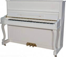 Steinbach Klavier - Weiß poliert - 123 Classic Chippendale, Softclose, mit kleinen Schönheitsfehlern