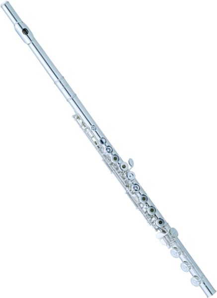 Pearl Querflöte 525R Ringklappen In-Line Sterlingsilber Mundlochplatte und Kamin