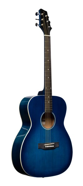 Stagg SA35 A-TB Auditorium Gitarre mit Decke aus Lindenholz, Blau