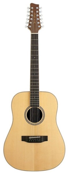 Stagg NA30/12 12-saitige Dreadnought Akustikgitarre mit massiver Fichtendecke