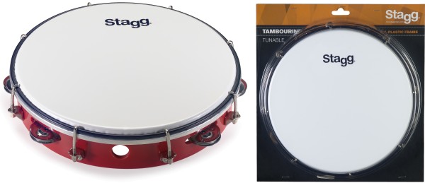 Stagg TAB-110P/RD 10 Zoll stimmbares Kunststoff Tambourin