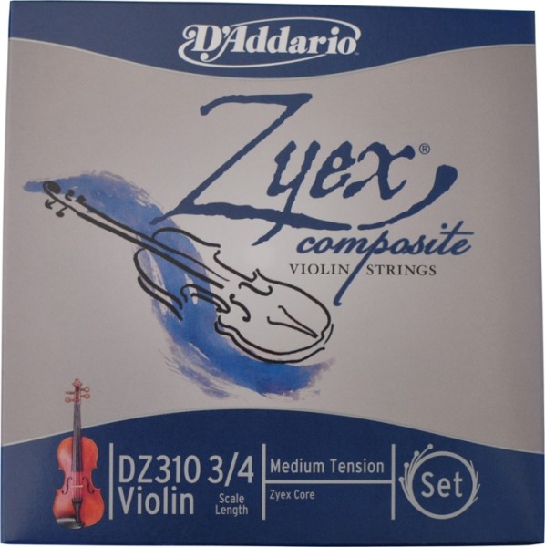 D`Addario Zyex Saitensatz 3/4 Geige/Violine E-Saite Carbonstahl mittel