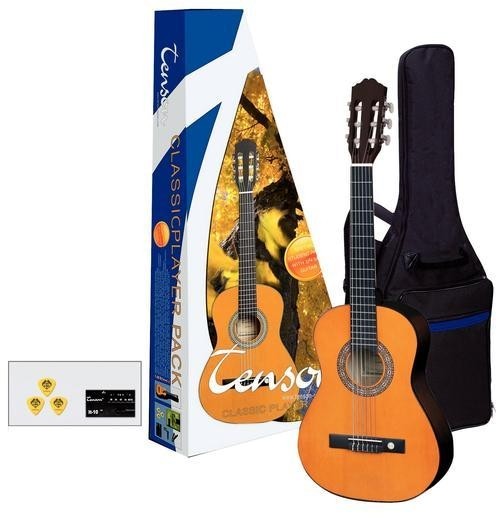 GEWApure 3/4 Konzertgitarren Starter-Set mit honigfarbiger Gitarre inkl. Zubehör