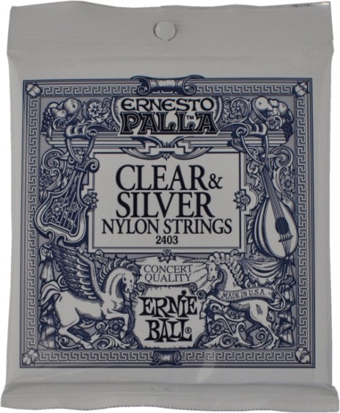 Ernie Ball Gitarrensaiten für Klassikgitarre Ernesto Palla Normal Tension Clear Silver