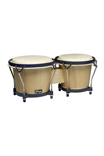 Stagg BW-70-N 6, + 7, Traditionelles Bongo Set mit Holzkessel