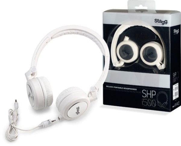 Stagg SHP-I500 WHH Deluxe Stereo Kopfhörer für mobile Geräte incl. Luxus-Transporttasche