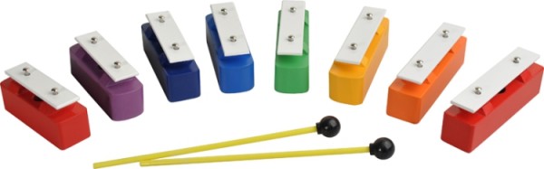 Steinbach 8 bunte Klangbausteine Tonumfang c2-c3