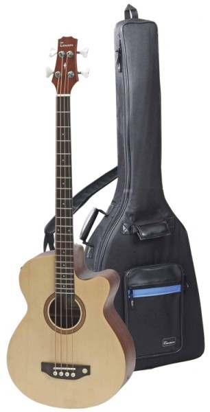 Tenson 4/4 Elektro-Akustik Bass Solid Top in natur mit massiver Fichtendecke