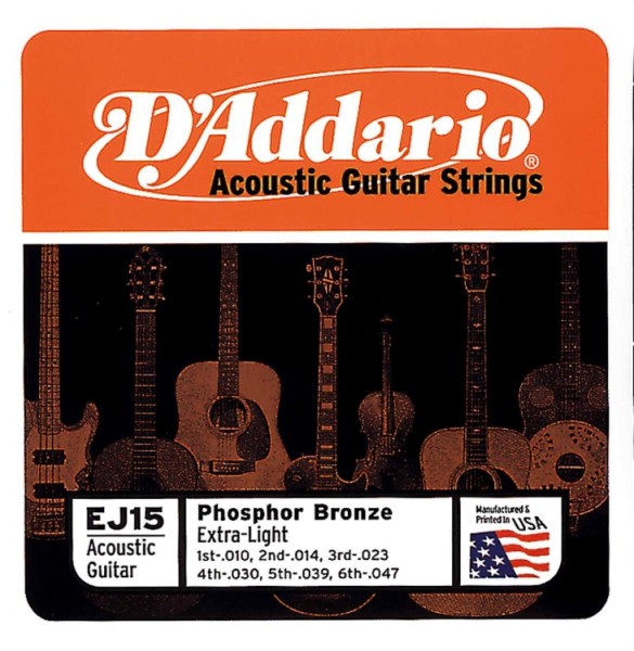 D´Addario Gitarrensaite E1 für E-Gitarre Stahl