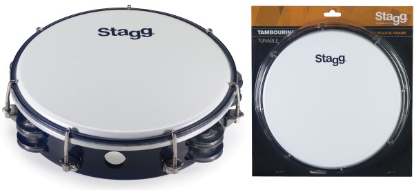 Stagg TAB-208P/BK 8 Zoll stimmbares Kunststoff Tambourin