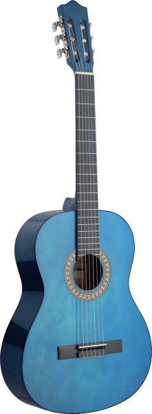 Stagg C542 TB 4/4 Klassik-Gitarre in transparent blau