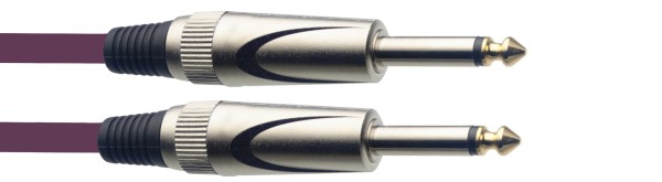 Instrumentenkabel, Klinke/Klinke (M/M), 3 m, robuste Stecker, Violett, S-Serie