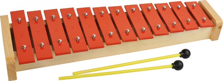 Steinbach Glockenspiel 12 rote Klangplatten diatonisch 