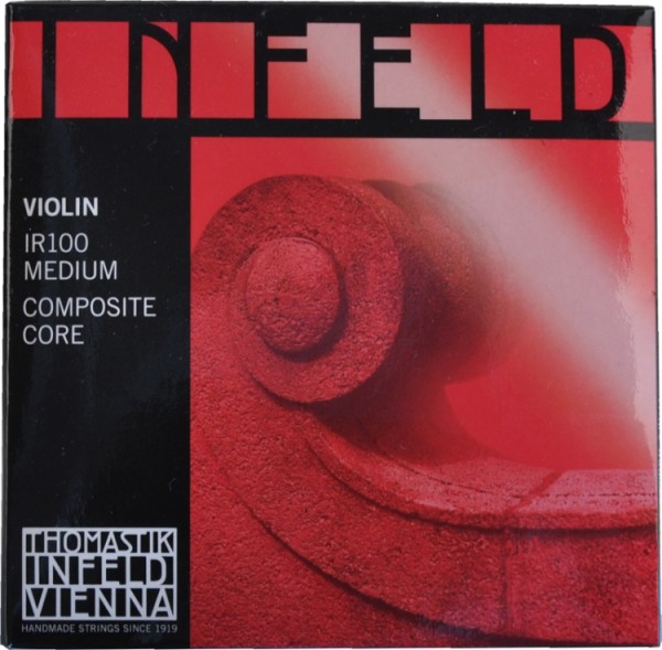 Thomastik IR100 Infeld Red Saitensatz 4/4 Geige/Violine E-Saite Chromstahl vergoldet mittel Geigensa