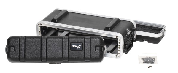 Stagg ABS-2US Flaches ABS Case für 2 HE Rack
