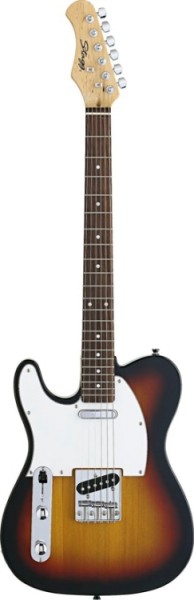Stagg T320LH-SB Standard T E-Gitarre Linkshänder Modell Sunburst