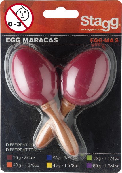 Stagg Maracas Paar Kunststoff eiförmig rot