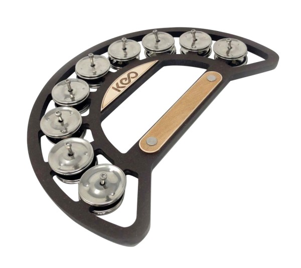 KEO Halbmond-formiges Tamburin mit ergonomischem, texturiertem Griff